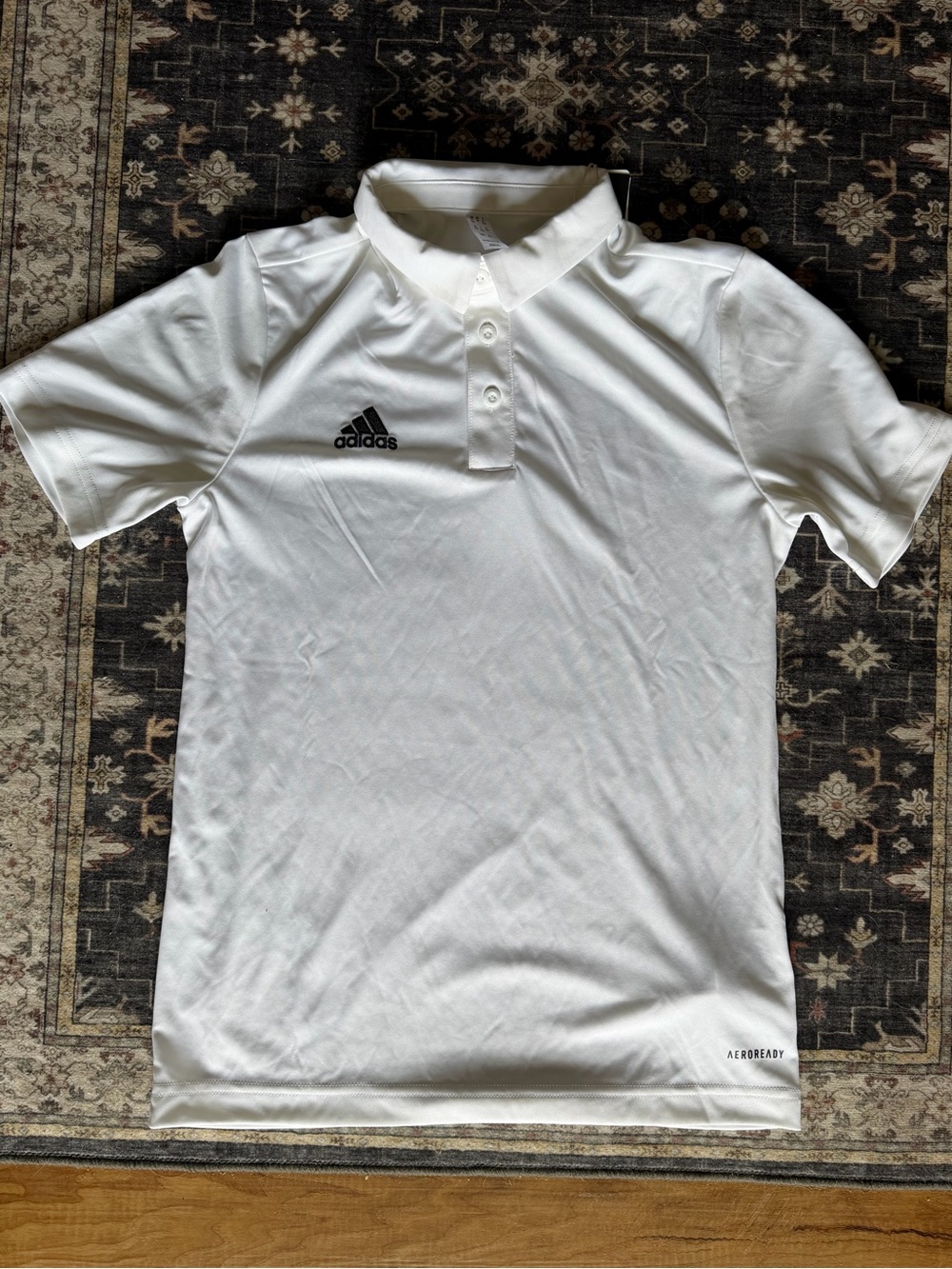 NWT Adidas Kids' White AEROREADY Polo Shirt
